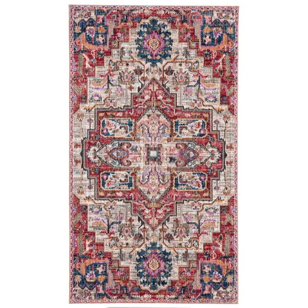 Safavieh Nirvana NVA132C Creme/Red 8' x 10' Area Rug