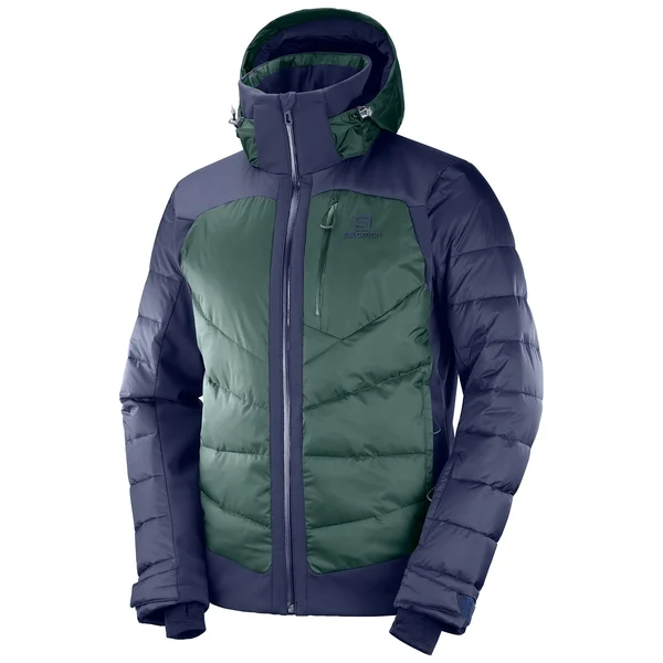 Salomon Men's Iceshelf Jacket in Night Sky, Green Gables - Size: Small