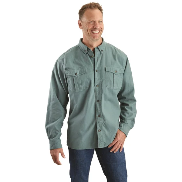 Guide Gear Men's Cotton Chamois Shirt, Male, L Tall, Pine