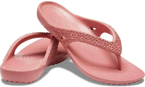 Crocs Women's Kadee II Embellished Flip - Pink - Flip-Flops