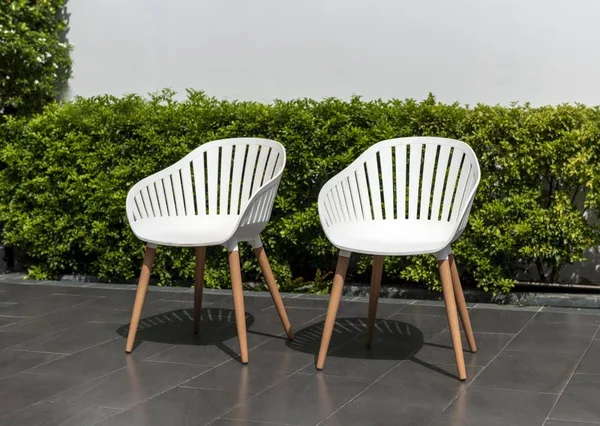 Amazonia Amazonia Set of 2 White Wood Frame Stationary Dining Chair(s) with White Solid Seat - CANN2WHTPAR