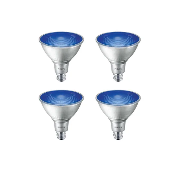 Philips 90-Watt Equivalent PAR38 LED Flood Blue (4-Pack) 469072