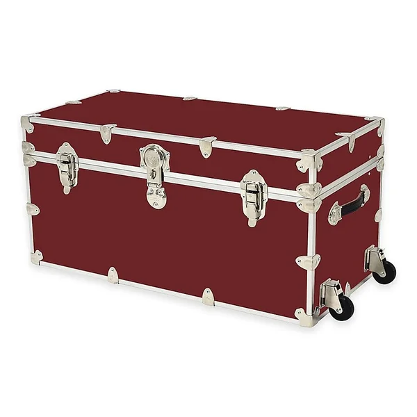 Rhino Trunk and Case XXL Rhino Armor Trunk with Removable Wheels in Wine