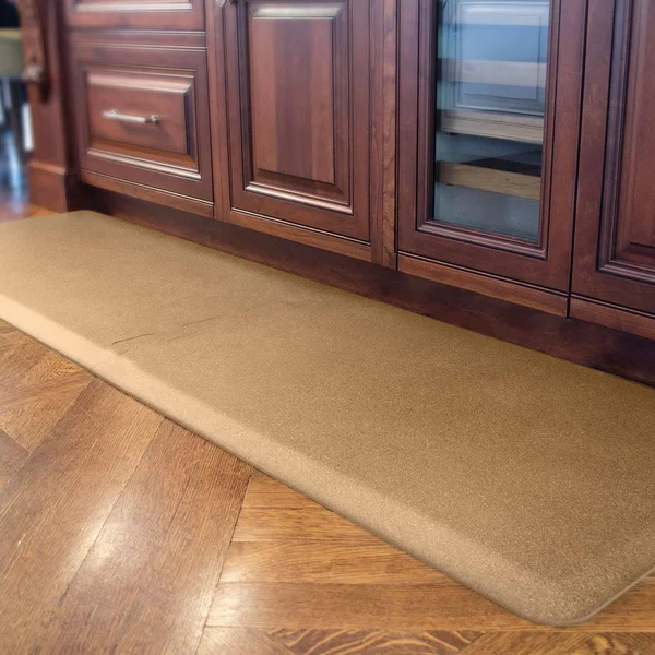 WellnessMats Anti-Fatigue Puzzle Set Kitchen Mat - Granite Gold, 7.5& x 2&