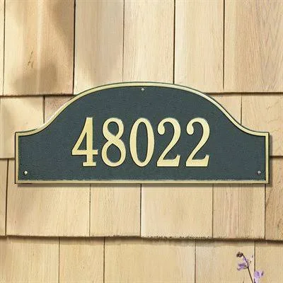 Whitehall Admiral 1-Line Wall Plaque White/Gold Letters