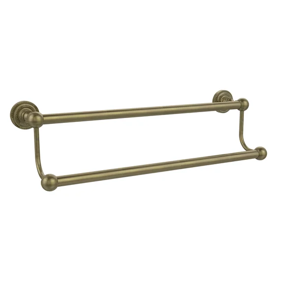 Allied Brass Dottingham Collection 18 inch Double Towel Bar Antique Brass