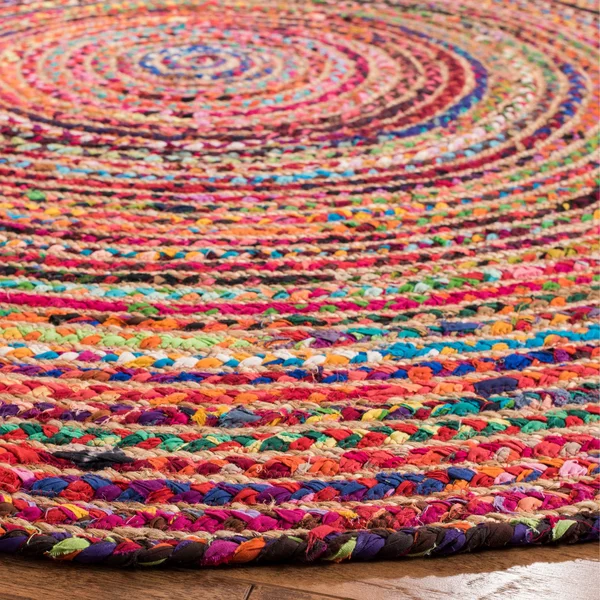 Safavieh Cape Cod Rug Collection CAP702Q - Red - Multi - 4& x 4& Round