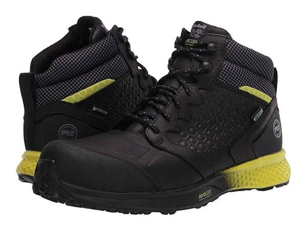 Timberland Pro Men Reaxion Mid Composite Safety Toe Boots Black 13