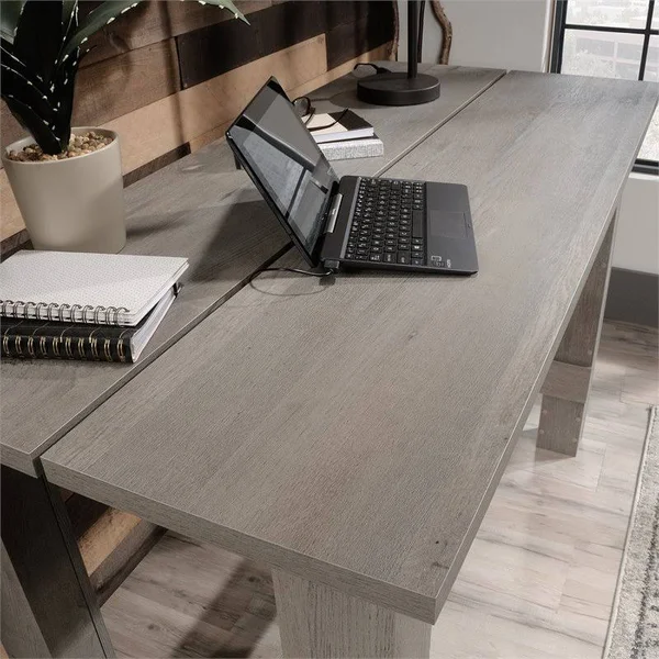 Sauder Boone Mountain Counter Height Dining Table in Mystic Oak
