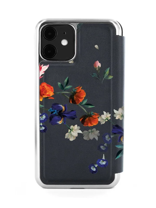 Ted Baker SKYLIA Mirror Case for iPhone 11 - Sandalwood - Black Silver