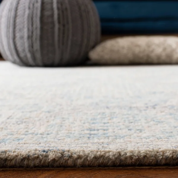 Safavieh 9& x 12& Abstract ABT474K Ivory - Turquoise Rug