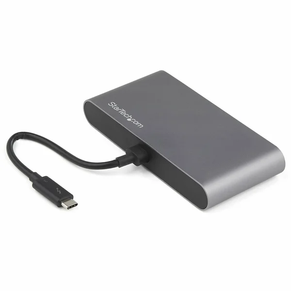 StarTech.com Thunderbolt 3 Mini Dock with Portable Dual Monitor TB3 Docking Station DisplayPort 4K 60Hz with 1x USB-A, GbE with