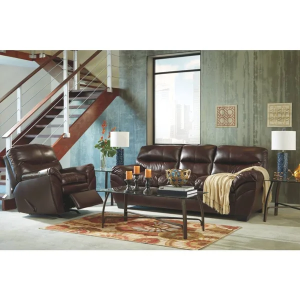 Ashley Signature Design Tassler DuraBlend Rocker Recliner - Mahogany