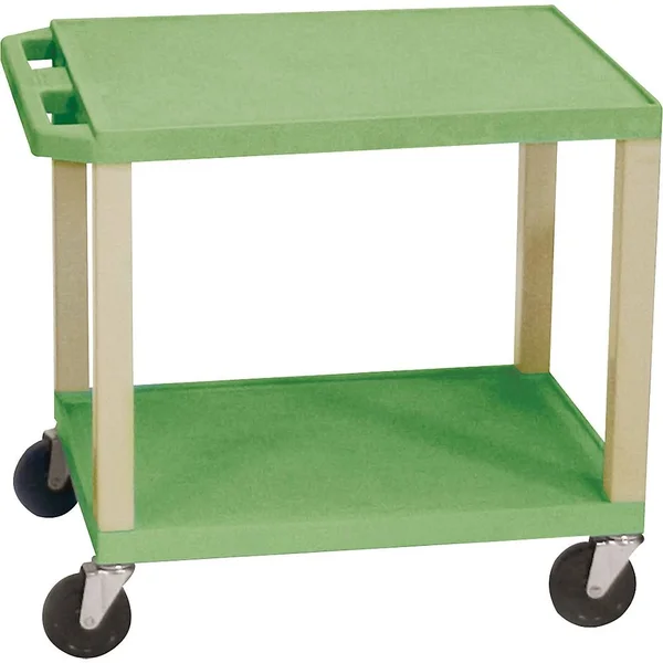 H. Wilson Tuffy Plastic 26x22 2 Shelf Utility Cart 26 Teal Green