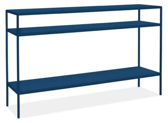 Room & Board, Modern Slim Console Table 12D 48W 29h in Indigo Blue