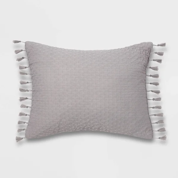 King 5pc Hollins Solid Comforter Set Gray - Threshold