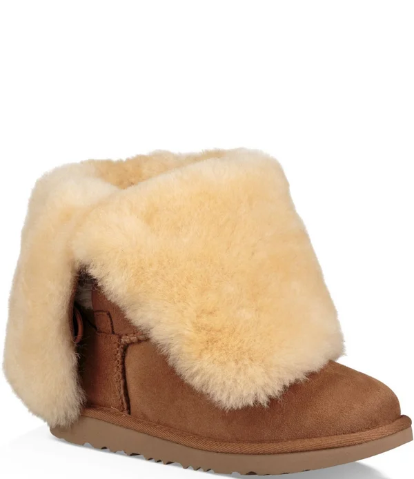 Ugg Kids Bailey Button Triplet II Boot Chestnut