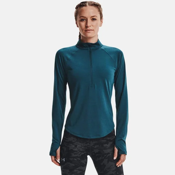 Under Armour Streaker Half Zip Long-Sleeved Top Blue Women - Xs