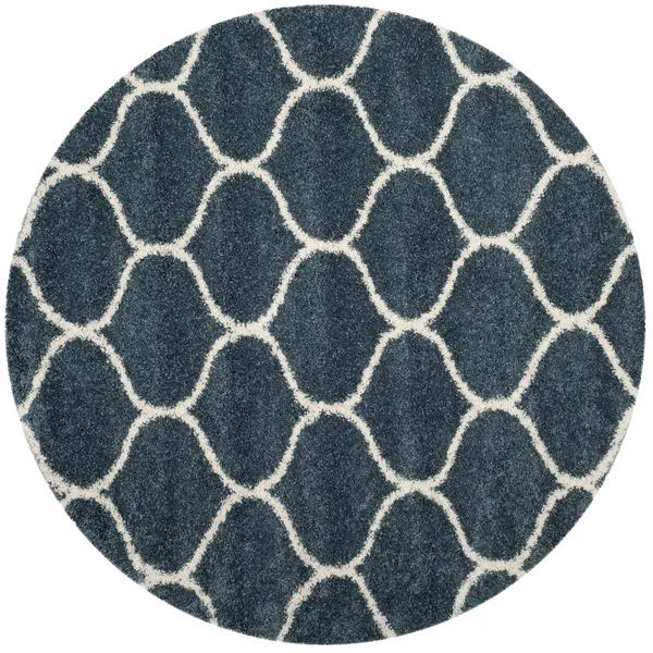 Safavieh Hudson Shag SGH280L Slate Blue/Ivory 3& x 5& Area Rug