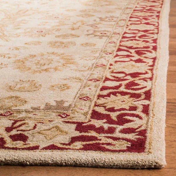 Safavieh 4& x 4& Round Anatolia AN551A Ivory - Red Rug