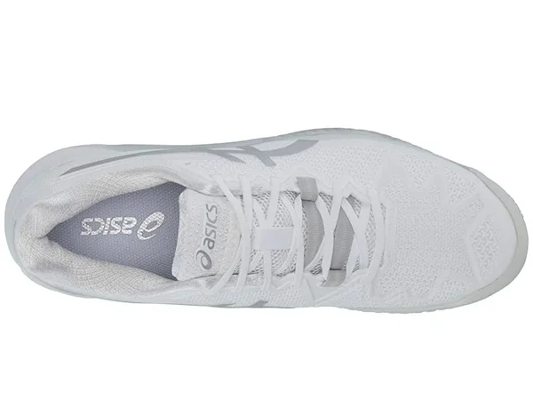 Asics Women's Gel Resolution 8 Tennis Shoes (White/Pure Silver)
