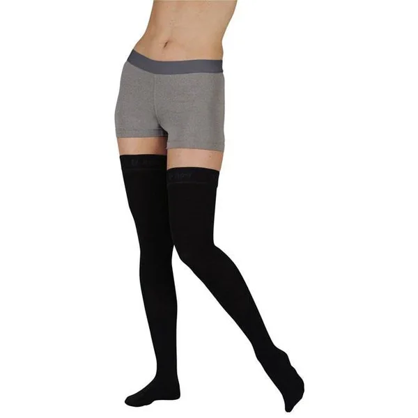 Juzo 2001 Soft Thigh High Stocking w/ Silicone Border-Size V-Chocolate
