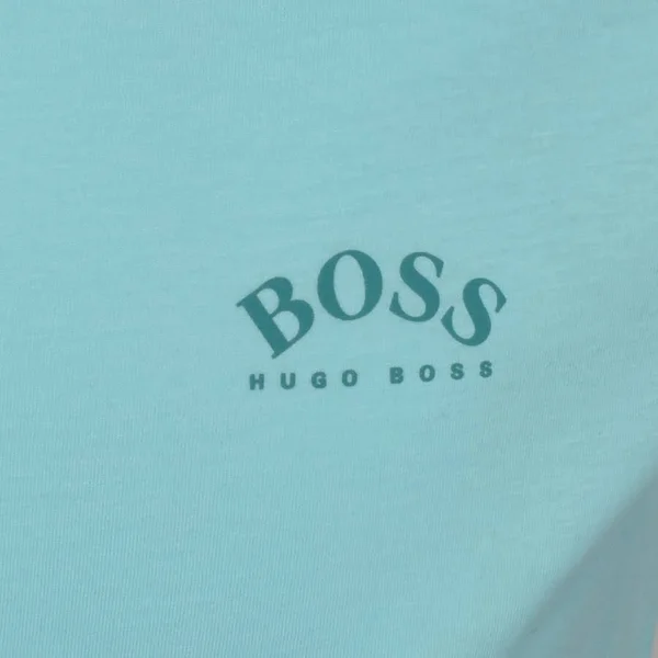 Boss Athleisure Boss Tee Curved T Shirt - Blue - Short Sleeve T-Shirts