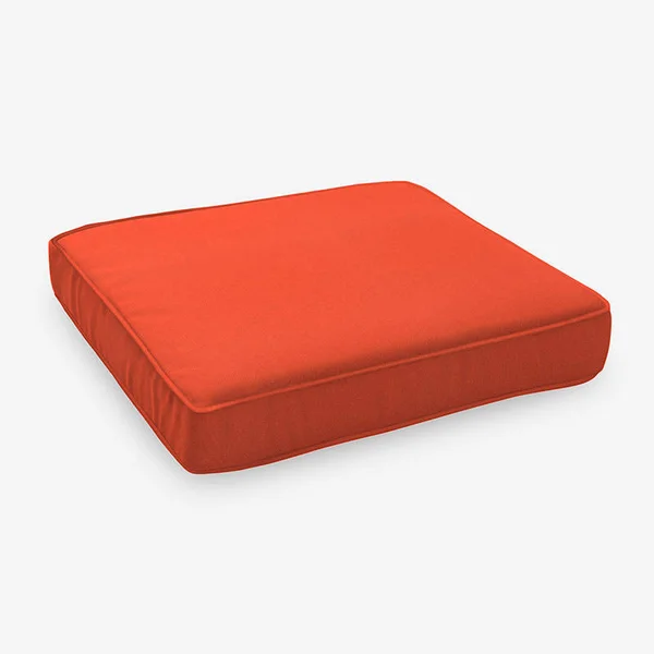 Sunbrella Seat Cushion - Melon Orange - Size 19.5 in. x 18 in., Boxed, The Company Store