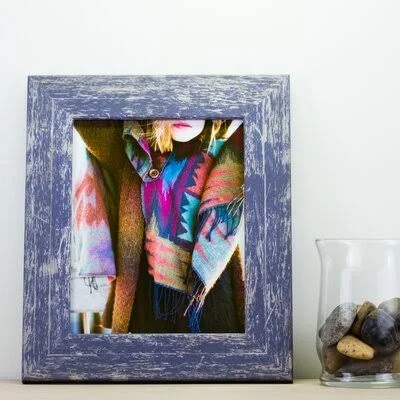 Alisabeth Single Picture Frame Gracie Oaks Color: Blue Barnwood, Picture Size: 24x22 x 30x22