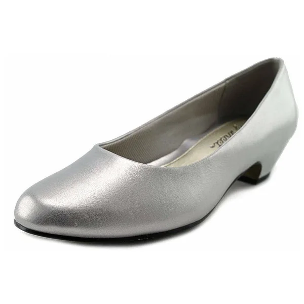 Easy Street Womens Halo Fabric Closed Toe Classic Pumps - Silver