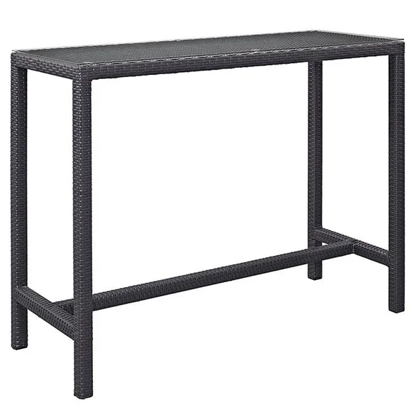 Modway Convene Large Outdoor Patio Bar Table - Espresso