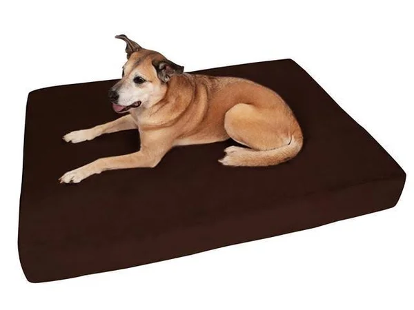 Big Barker 7 inch Pillow Top Orthopedic Dog Bed for Large and Extra Large Breed Dogs (Sleek Edition) - Brown