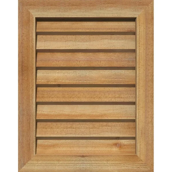 Ekena Millwork GVWVE14X2402RDUWR 14x22W x 24x22H Vertical Gable Vent (19x22W x 29x22H Frame Size): Unfinished - Non-Functional, R
