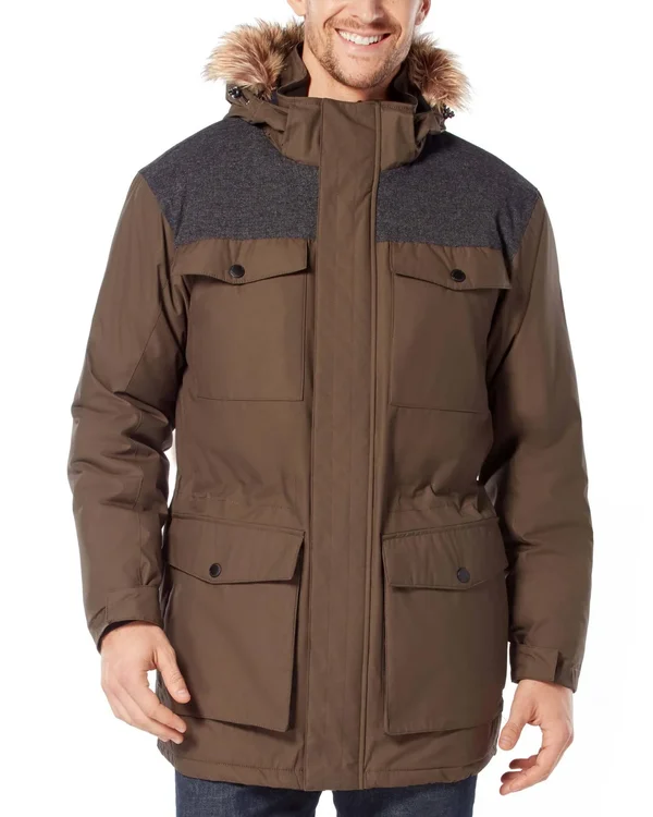 Free Country Men's Momentum Poly Canvas Parka Jacket (Size S)