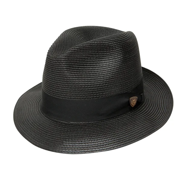 Dobbs Rosebud Black Straw Hat
