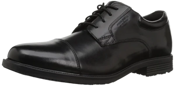 Rockport Men's Essential Details Waterproof Cap Toe - Size: 14 M, Black