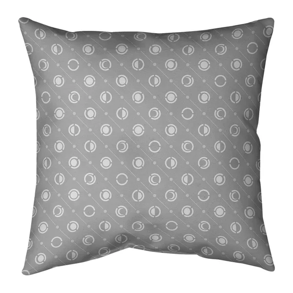 Cool Tones Classic Moon Phases Pattern Throw Pillow - 26 x 26 - Gray - Linen