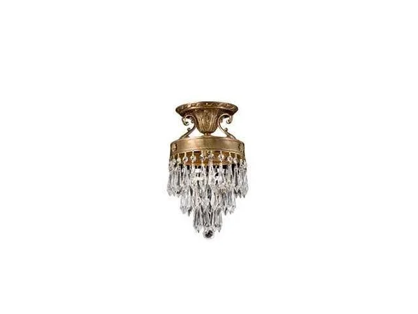 Crystorama 5270-ag-cl-mwp Regal 1 Light Crystal Brass Semi-Flush