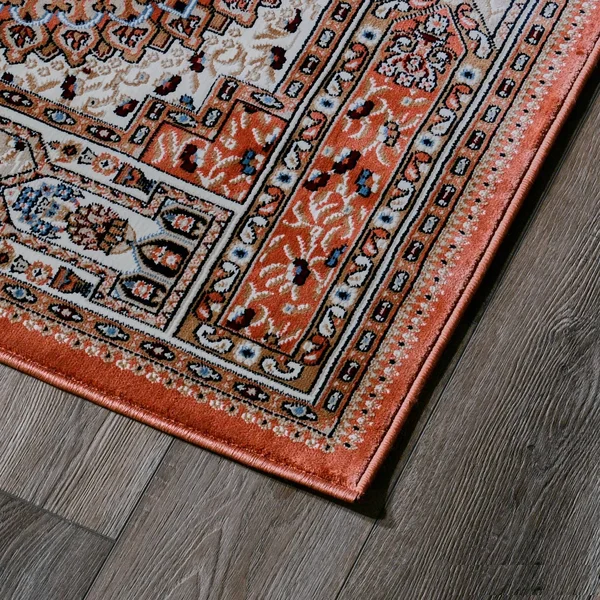 Prime Collection Border Area Rug - 8' Runner - Black/Cream