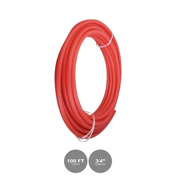 Pexflow PFR-R34100 Oxygen Barrier PEX Tubing, 3/4 inch x 100 Feet, Red