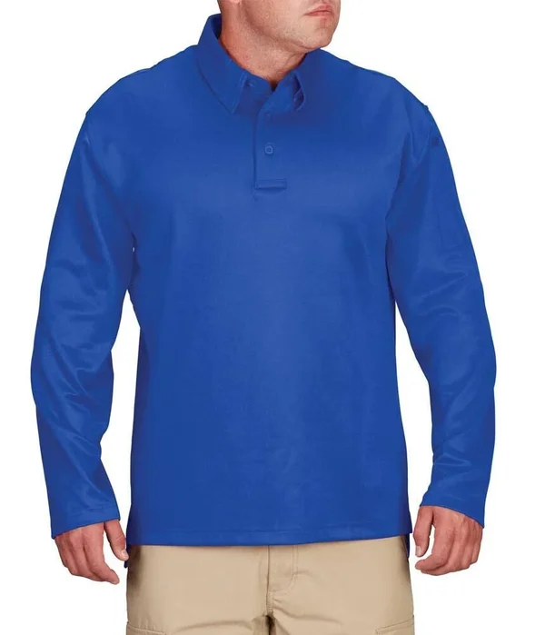 Propper I.C.E Mens Performance Polo Long Sleeve - M - Cobalt Blue