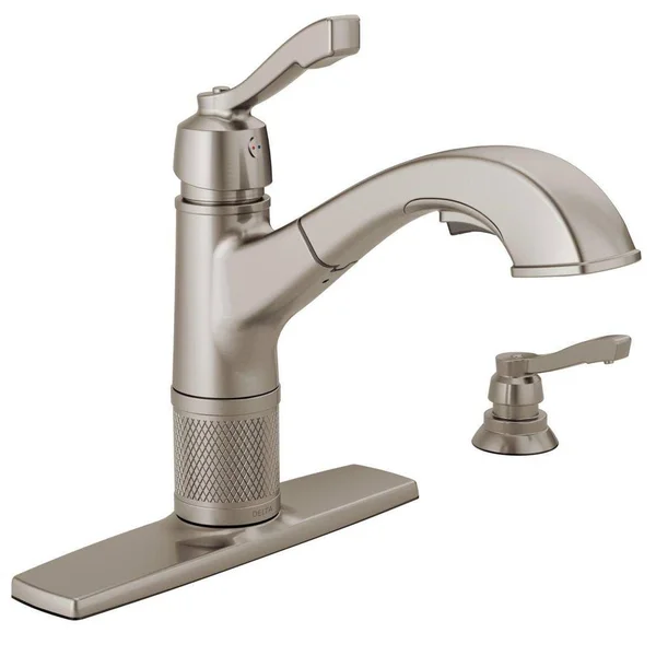 Delta Allentown Single-Handle Pull-Out Sprayer Kitchen Faucet Soap Dispenser