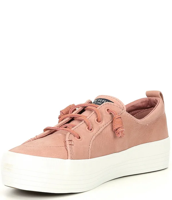 Women's Sperry Crest Vibe Platform Leather Sneaker Sage, Size 9M