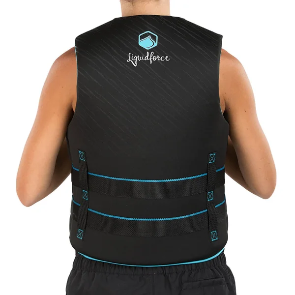Liquid Force Women's Hinge Classic CGA Vest Black, Aqua-Medium