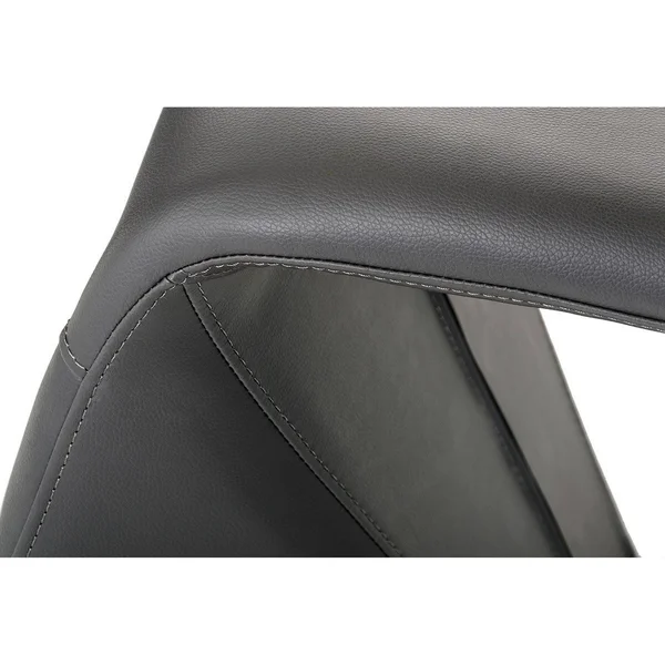 Benjara BM223488 Fully Leatherette Upholstered Metal Frame Dining Chair Black - Set of 2