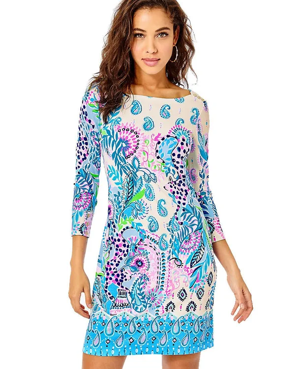 Lilly Pulitzer UPF 50+ Sophie Dress (Size S) (Macadamia Haute Cature Engineered Dress)