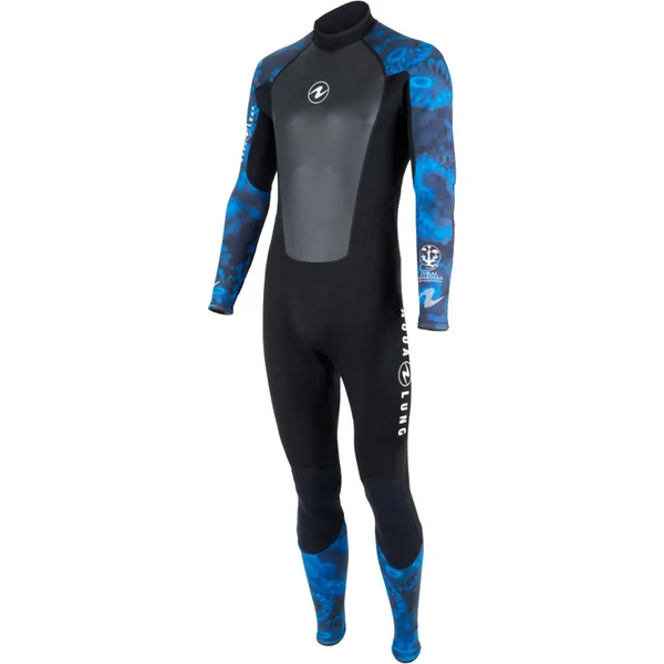 Aqua Lung Men's Hydroflex 3mm Wetsuit Black/Blue Camo, 3XL