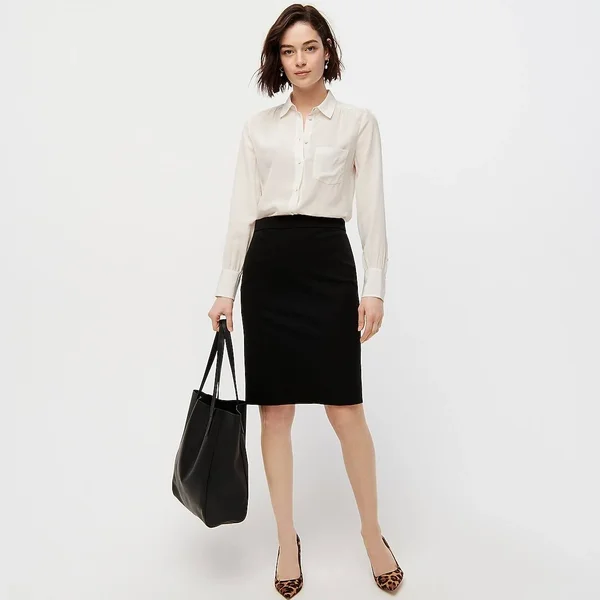 J.Crew Womens NO. 2 Pencil Skirt in Bi-Stretch Cotton (Size 2)