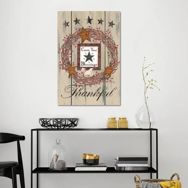 Count Your Blessings Canvas Artwork Print by Linda Spivey