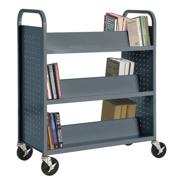 Sandusky Sv336-02 Book Truck, double Sided, charcoal